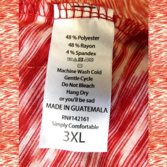 LulaRoe Red White Carly Dress Size 3XL - Picture 8 of 8